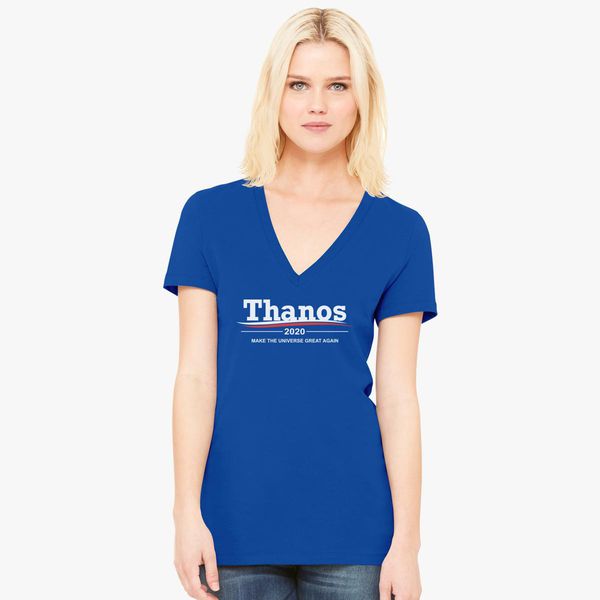 YONG-SHOP Thanos 2020 Just Do It Womens T Shirt Casual Cotton Short Sleeve V-Neck Graphic T-Shirt Tops Tees 