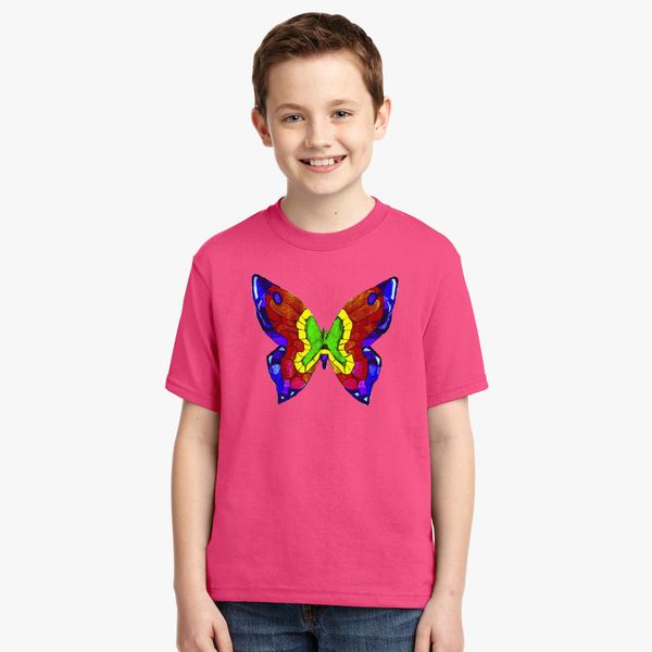 Nick Mason Butterfly Tee Youth T Shirt Customon - butterfly t shirt roblox