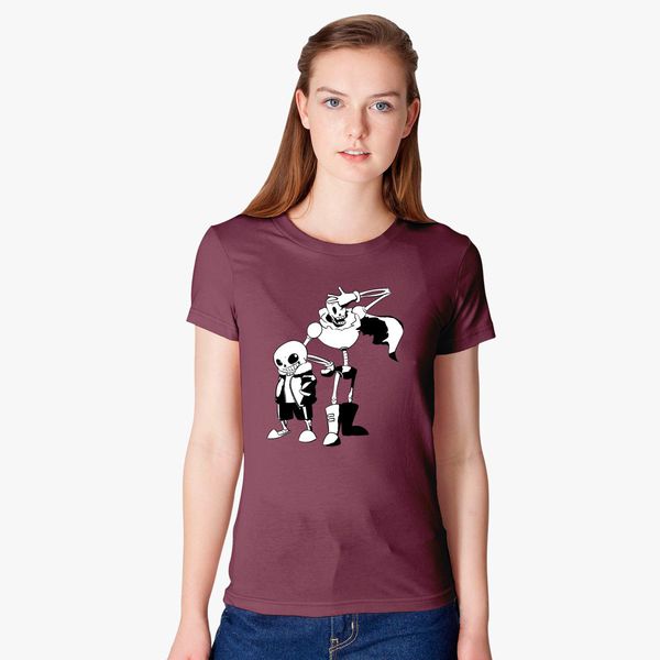 Sans And Papyrus Undertale Women S T Shirt Customon - underfell chara shirt roblox