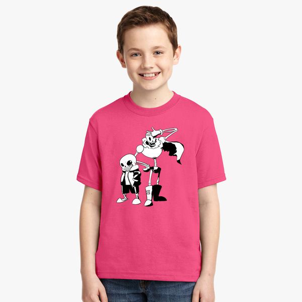 Sans And Papyrus Undertale Youth T Shirt Customon - baby chara shirt roblox