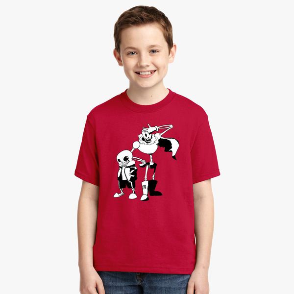 Sans And Papyrus Undertale Youth T Shirt Customon - underfell frisk shirt roblox