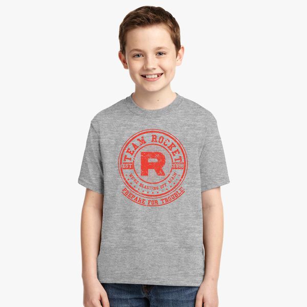 Team Rocket Youth T Shirt Customon - team rocket shirt black female roblox