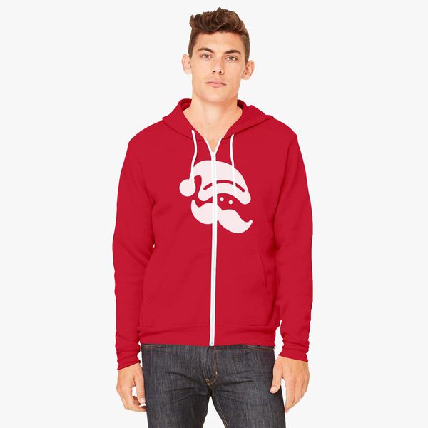 santa zip up hoodie