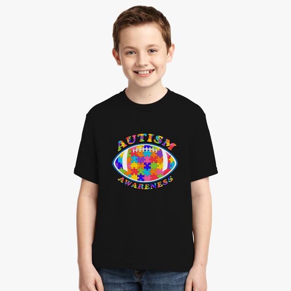Autism Awareness Football Youth T Shirt Customon - roblox autism shirt