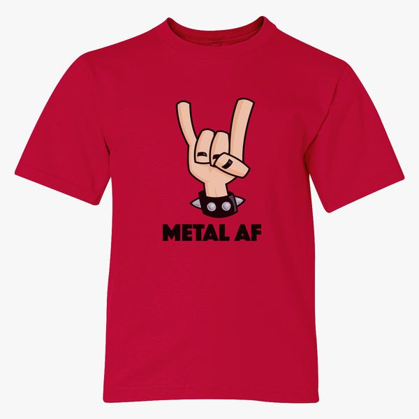 Metal Af Devil Horns Youth T Shirt Customon