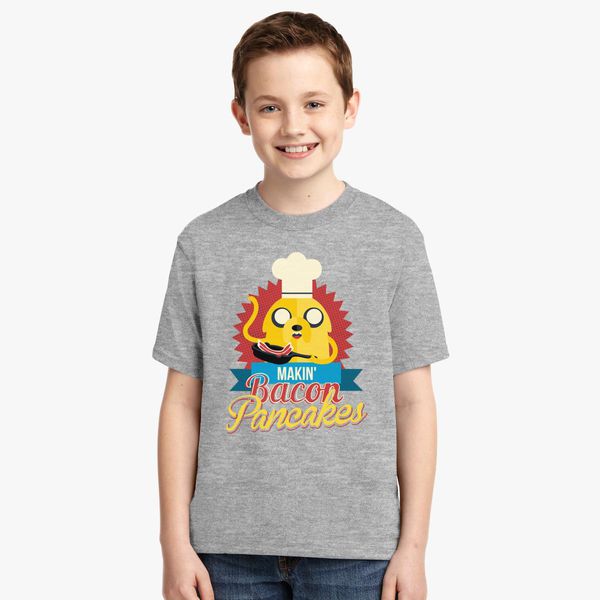 Finn And Jack Bacon Pancakes Youth T Shirt Customon - t shirt roblox bacon