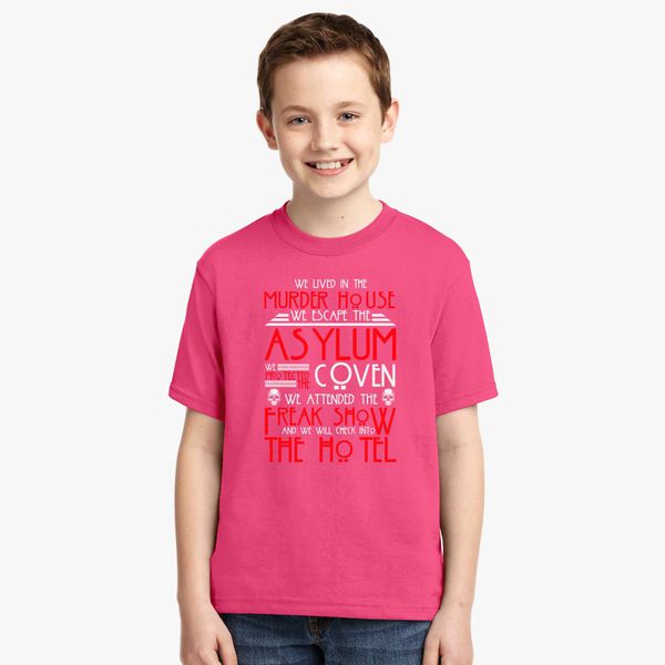 Ahs Murder House Asylum Coven Freak Show Hotel Youth T Shirt Customon - tate langdon shirt ahs american horror story roblox