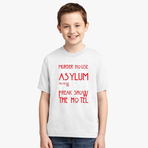 Ahs Murder House Asylum Coven Freak Show Hotel Youth T Shirt Customon - tate langdon shirt ahs american horror story roblox