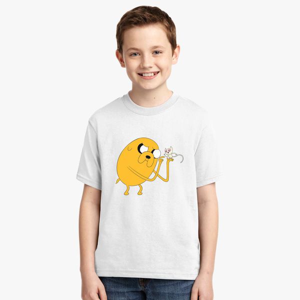 Adventure Time Jake Vs Me Mow Youth T Shirt Customon - roblox adventure time jake hat