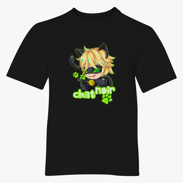 Chat Noir Youth T Shirt Customon - logo roblox noir