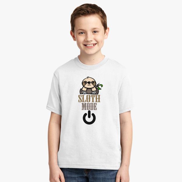 Sloth Mode On Youth T Shirt Customon - sloth shirt roblox