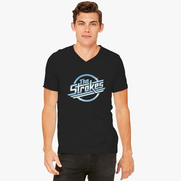 The Strokes Logo V Neck T Shirt Customon