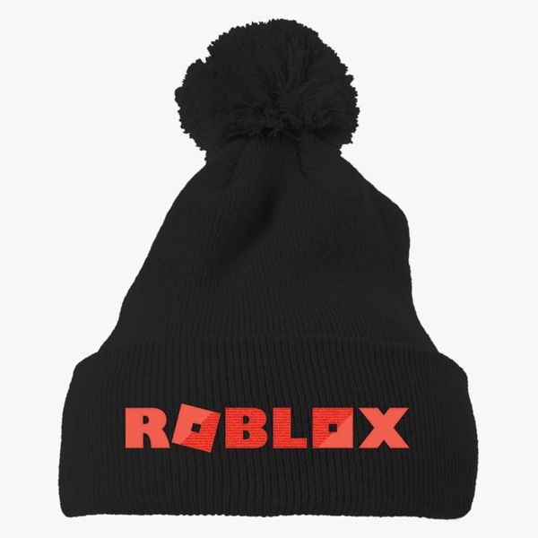 Roblox Knit Pom Cap Embroidered Customon - roblox winter cap