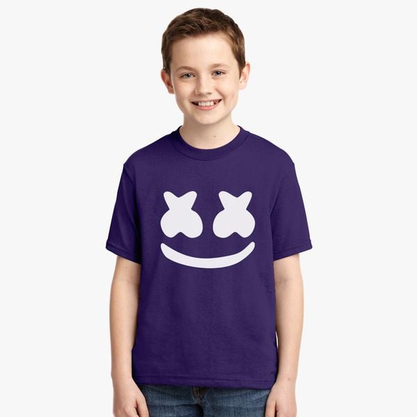 Marshmello Youth T Shirt Customon - marshmello roblox free t shirt