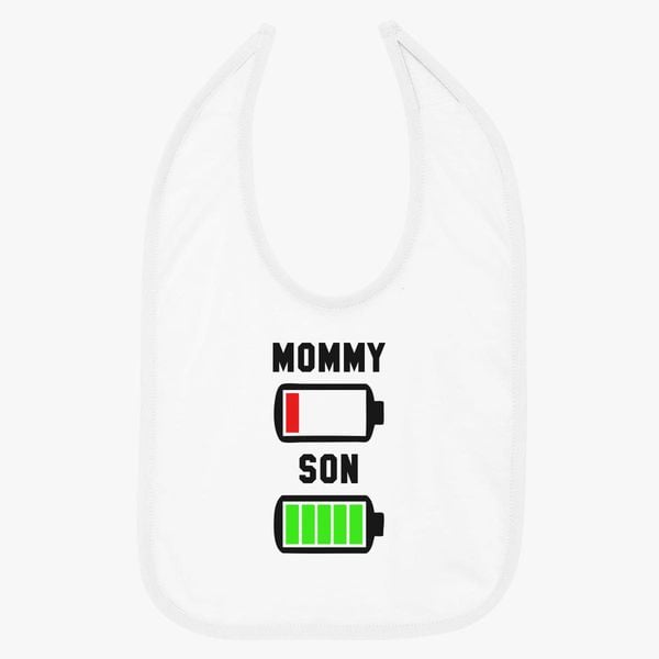 Download Low Battery Svg Mommy And Son Baby Bib Customon