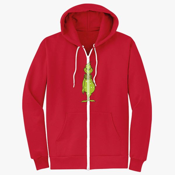 grinch zip up hoodie