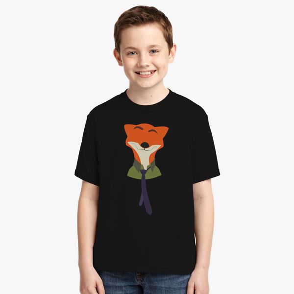 Smug Nick Wilde Youth T Shirt Customon - zootopia nick shirt roblox