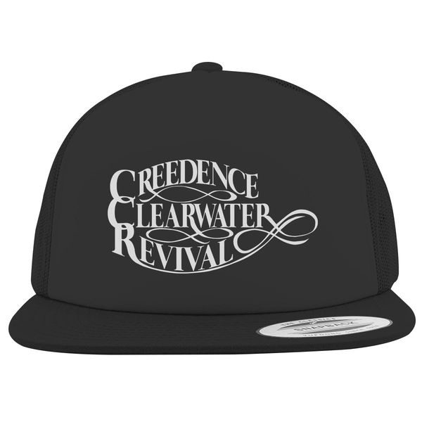 Creedence Clearwater Revival Logo Foam Trucker Hat Black / One Size