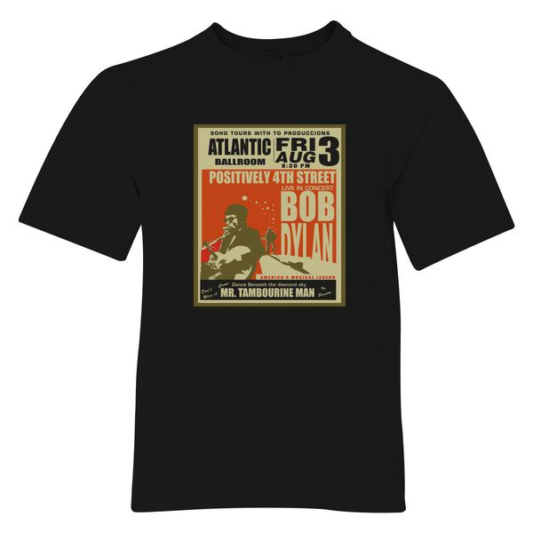 Bob Dylan Mr. Tambourine Man Youth T-Shirt Black / S