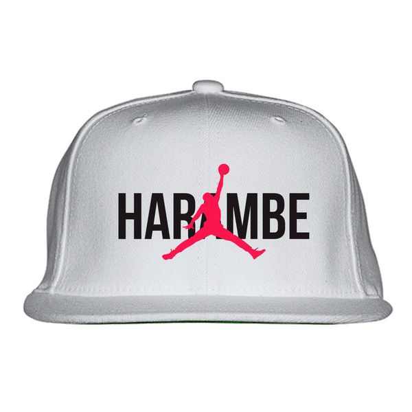 Harambe Snapback Hat White / One Size