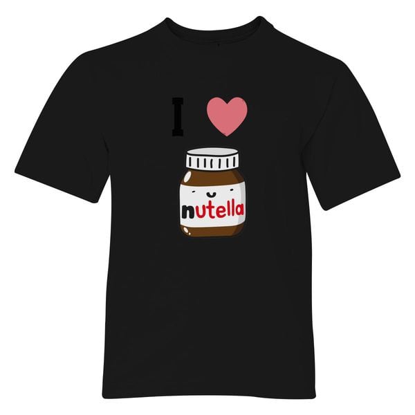 I Love Nutella Youth T-Shirt Black / S