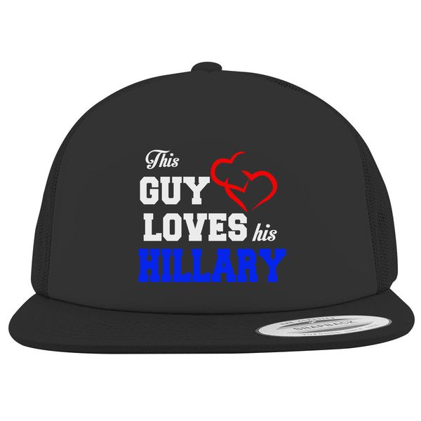 This Guy Loves His Hillary Foam Trucker Hat Black / One Size