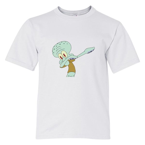 Squidward Dab Youth T-Shirt White / S