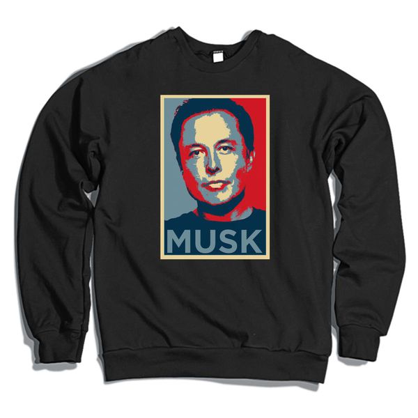 Elon Musk Crewneck Sweatshirt Black / S