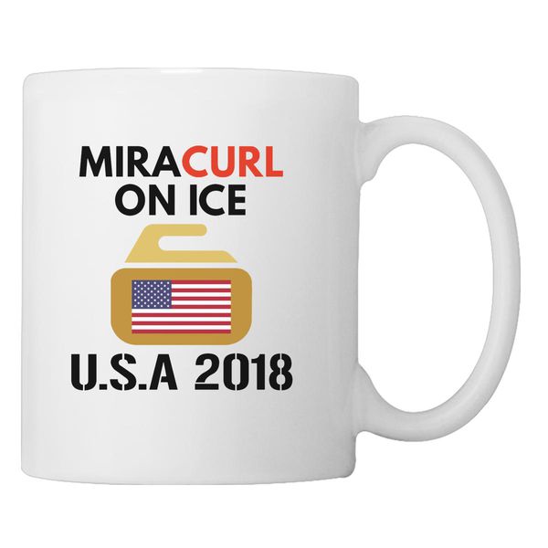 Usa Curling Miracurl On Ice 2018 Coffee Mug White / One Size