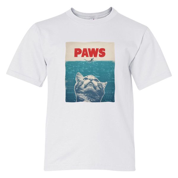 Paws Jaws Youth T-Shirt White / S
