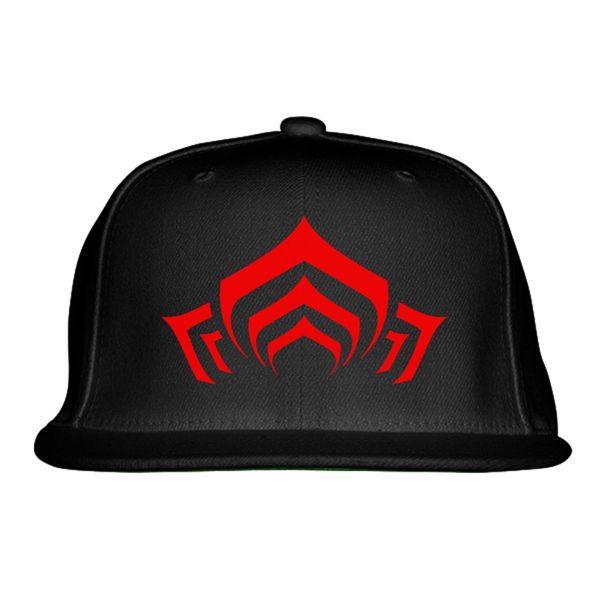 Warframe Lotus Symbol Snapback Hat Black / One Size