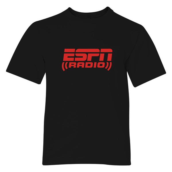 Espn Radio Logo Youth T-Shirt Black / S