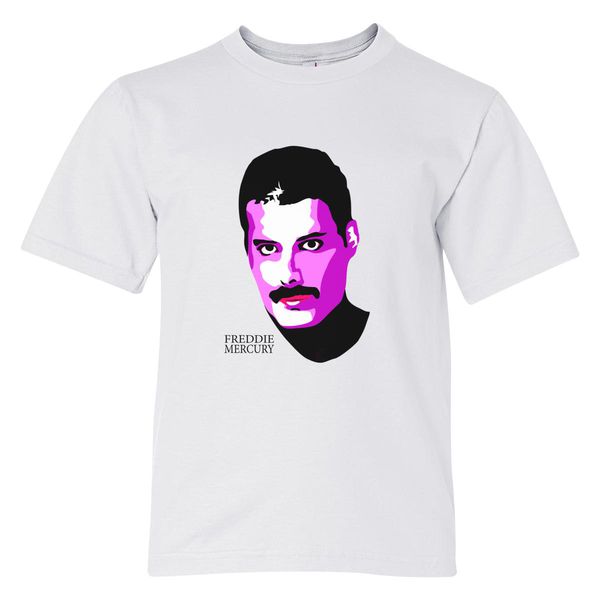Freddie Mercury Youth T-Shirt White / S