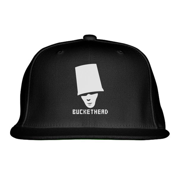 Buckethead Logo Snapback Hat Black / One Size
