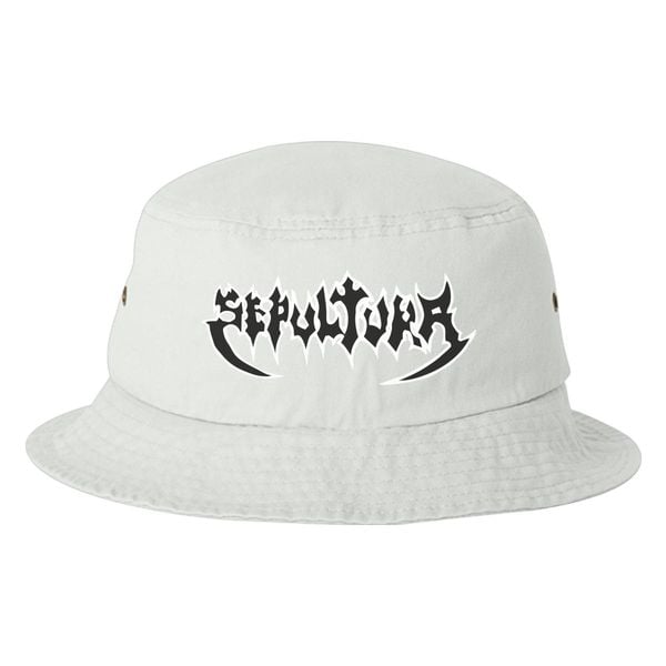 Sepultura Logo Bucket Hat White / One Size