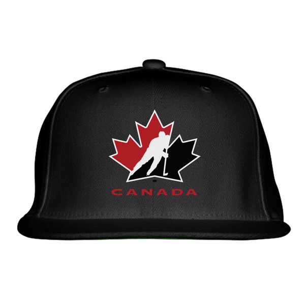 Canada National Hockey Team Logo Snapback Hat Black / One Size
