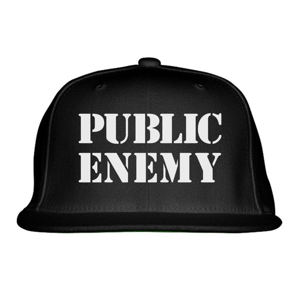 Public Enemy Snapback Hat Black / One Size
