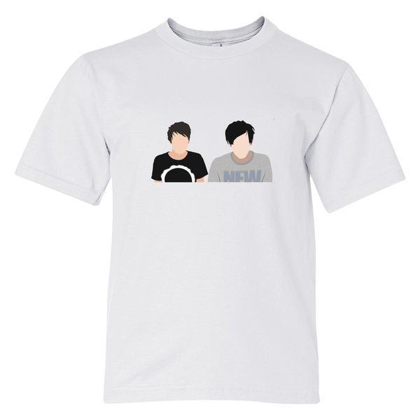 Dan And Phil Youth T-Shirt White / S