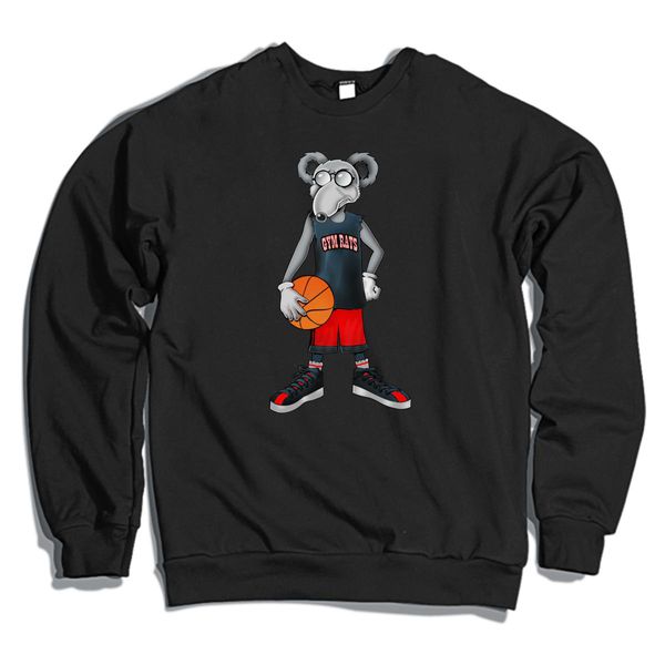 Gym Rat Basketball Male Crewneck Sweatshirt Black / S