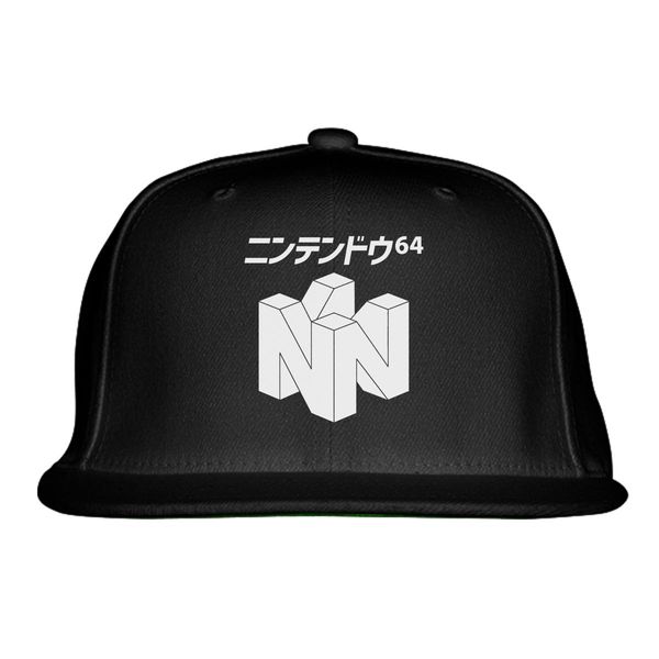 Japanese Nintendo 64 Snapback Hat Black / One Size