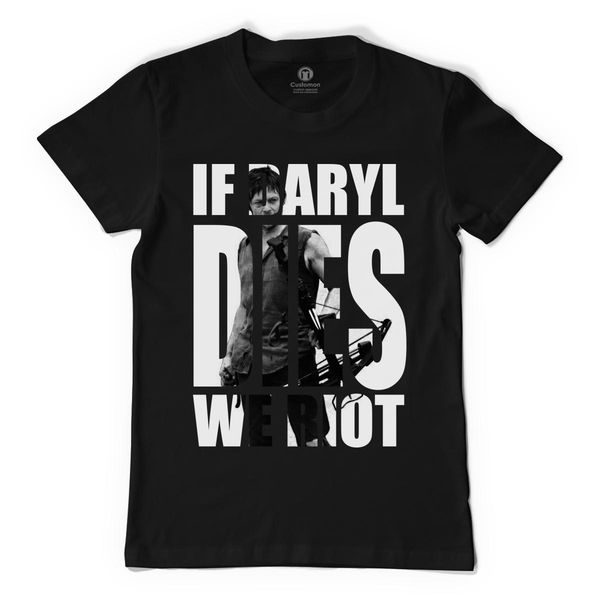 If Daryl Dies We Riot Men&#039;s T-Shirt Black / S