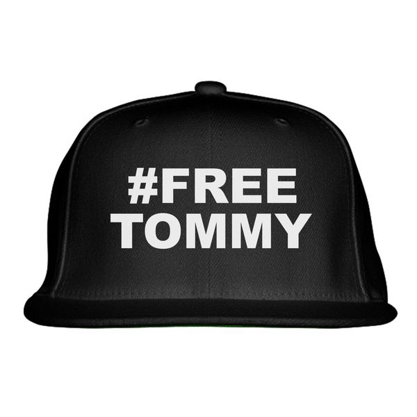 Free Tommy Robinson Free Speech Snapback Hat Black / One Size