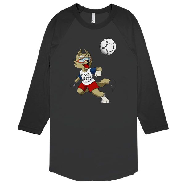 Zabivaka Mascot Baseball T-Shirt Black / S