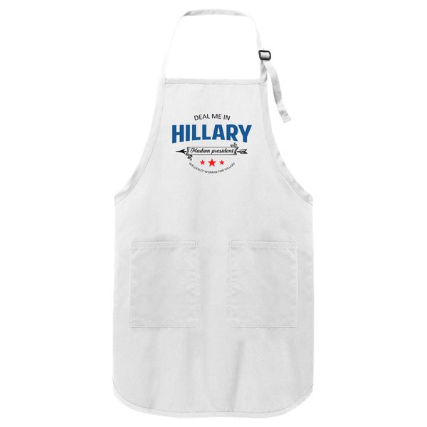 Deal Me In, Madam President Apron White / One Size