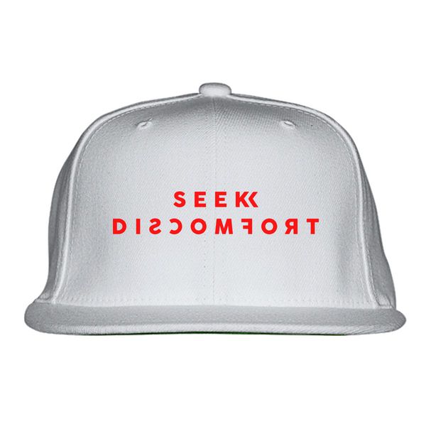 Seek Discomfort Snapback Hat White / One Size
