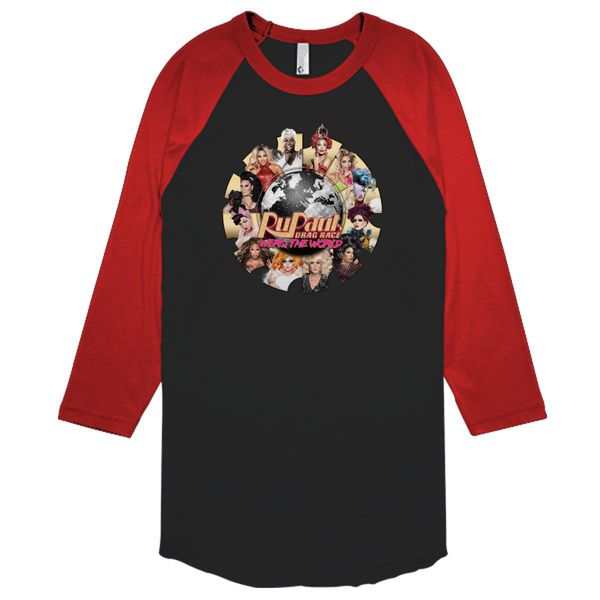 Werq The World Tour Concert Drag Queen Rupaul&#039;s Drag Race All Stars Baseball T-Shirt Black Red / S