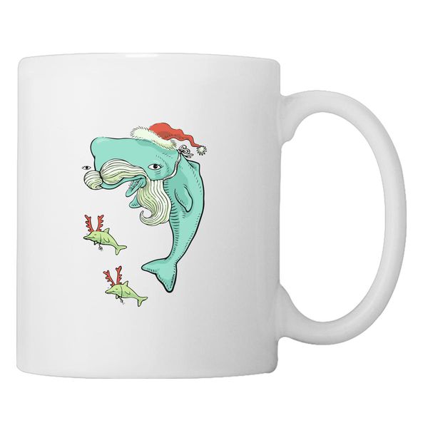 Christmas Whale Coffee Mug White / One Size