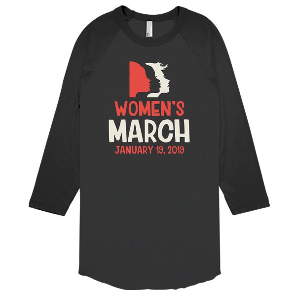 Women&#039;s March January 19 2019 2 Baseball T-Shirt Black / S
