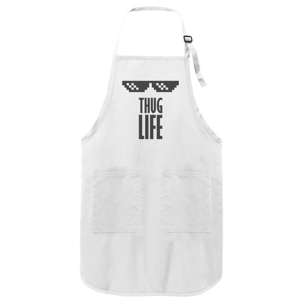 Thug Life Apron White / One Size