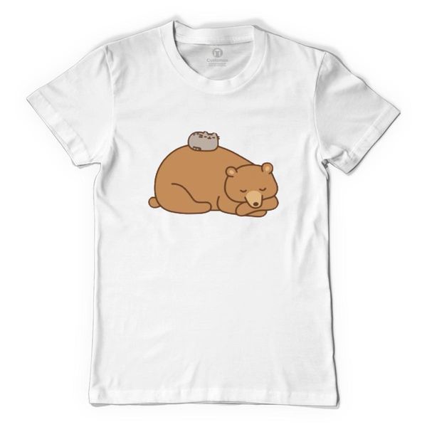 Bear And Cat Men&#039;s T-Shirt White / S